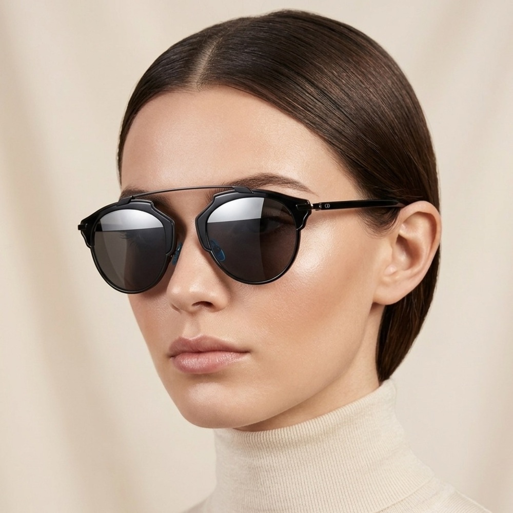 CHRISTIAN DIOR Designer SoReal Sunglasses
Black/Silver